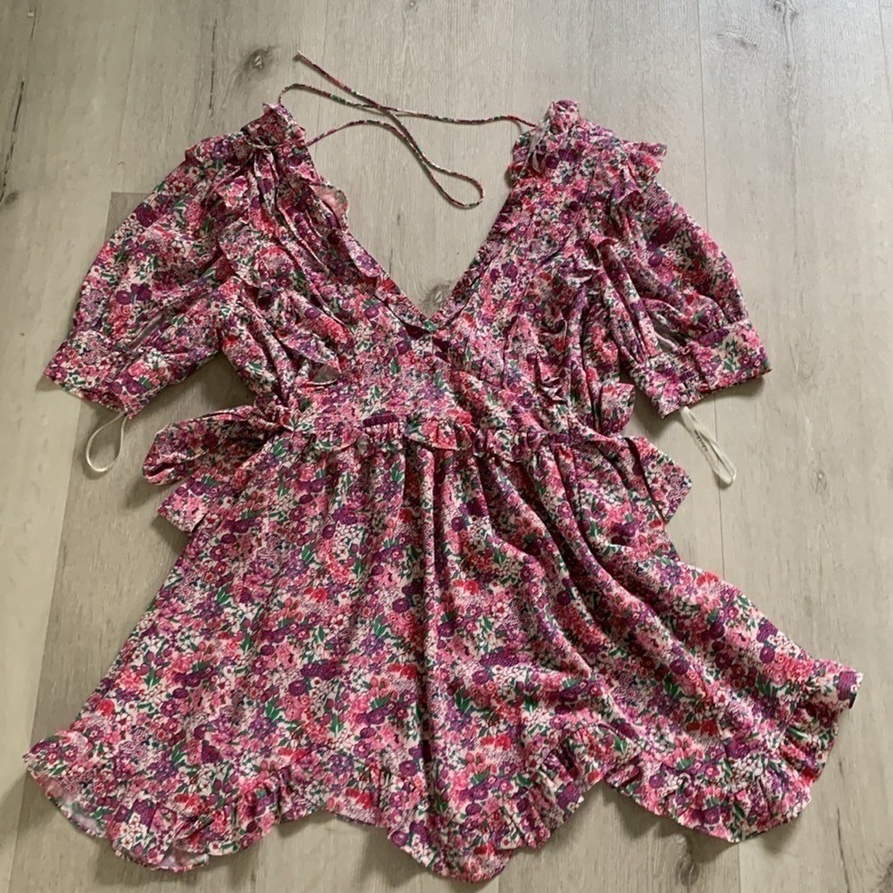 For Love and Lemons Katarina Mini Dress in Rose size M - Picture 7 of 13